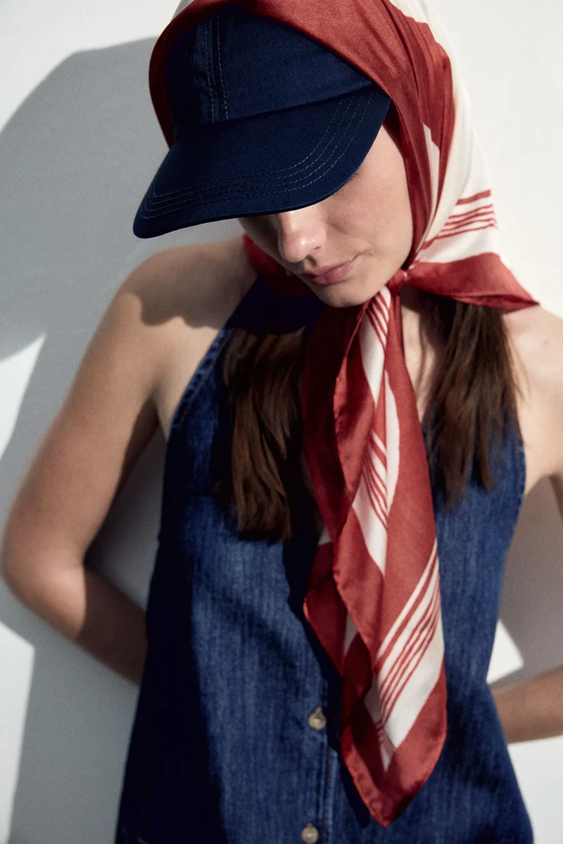 H&M Halterneck denim waistcoat