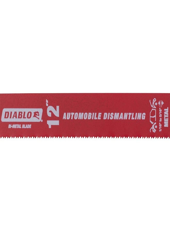 Brock 25 Pack 12 inch 14/18 TPI Diablo Steel Demon Bi-Metal Auto Dismantling Reciprocating Saw Blades for 1/16-5/16 Medium Metals - Image 4