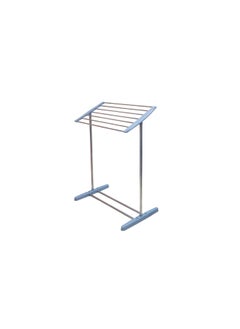 PAVITYAKSH PAVITYAKSH Stainless Steel Towel Rack, Floor-Standing Multi-Functional Mobile Foldable Balcony Towel Stand, Save Space Rack for Drying Holder, Mini Cloth Rack, Indoor and Outdoor, Drying Holder  - Image 4