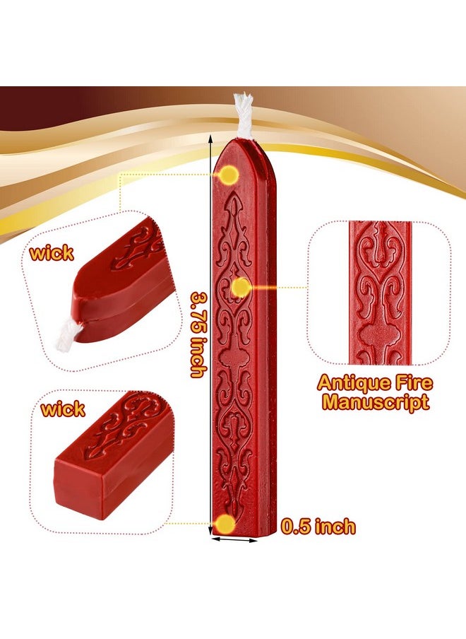 Bememo 12 Pieces Sealing Wax Sticks With Wicks Antique Fire Manuscript Sealing Wax For Wax Seal Stamp (12 Colors A)  - Image 2