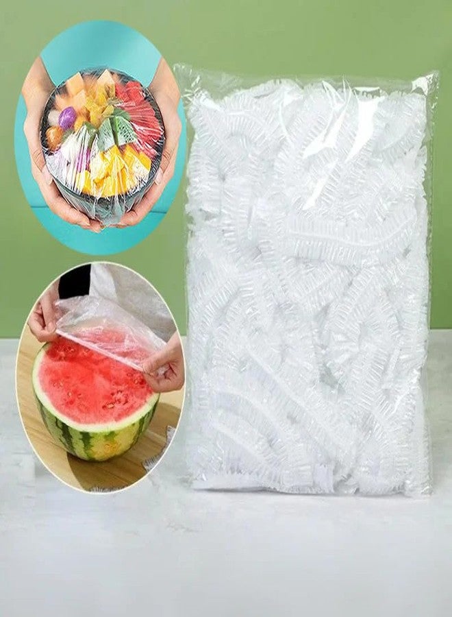 SAOYOAS 300PCS Elastic Food Covers Fresh Keeping Bags Disposable Stretchable Bowl Covers Universal Kitchen Wrap Seal Bags for Food Storage Bread Proofing and Outdoor Picnics, Adjustable Household Plastic Wrap - Image 4