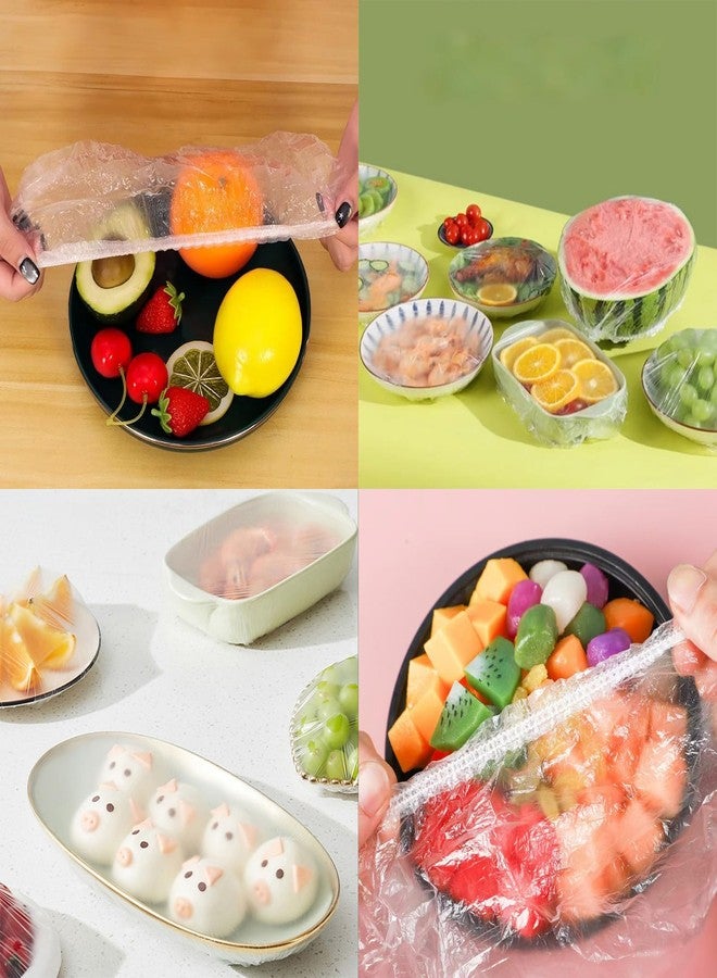 SAOYOAS 300PCS Elastic Food Covers Fresh Keeping Bags Disposable Stretchable Bowl Covers Universal Kitchen Wrap Seal Bags for Food Storage Bread Proofing and Outdoor Picnics, Adjustable Household Plastic Wrap - Image 5