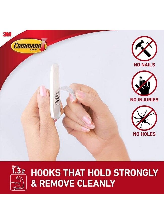 Command Plastic Designer Hooks Bp1Ptf Medium White 4 Hooks - Image 4