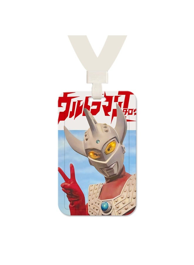 NIBEMINENT 1 - Piece Funny Ultraman Kpop Photo Card Holder Pendant Key Chain ID Badge Holder ID Card Holder Photo Card Protector for School ID Office ID Access Card for Women Girls