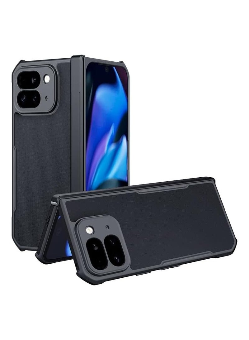 Compatible with Google Pixel 9 Pro Fold Case,Airbag Shockproof Shell,Back Transparent Lens Protective Folding Cover for Pixel 9 Pro Fold - Image 1