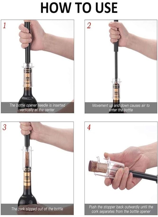 AMERTEER - Electric Wine Opener Set 4-in-1 Automatic Corkscrew Bottle Cap Open included Pourer and Vacuum Stopper - Image 1