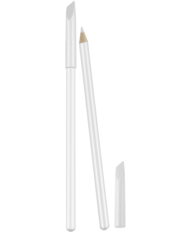 Maitys 2 Pieces Nail Whitening Pencil 2-in-1 White Nail Pencil DIY Design Manicure with Cuticle Pusher - Image 1