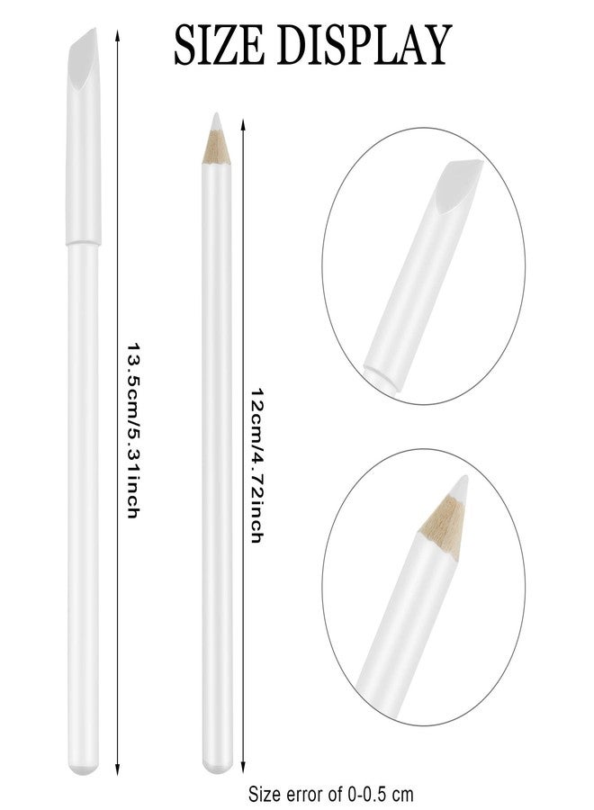 Maitys 2 Pieces Nail Whitening Pencil 2-in-1 White Nail Pencil DIY Design Manicure with Cuticle Pusher - Image 2