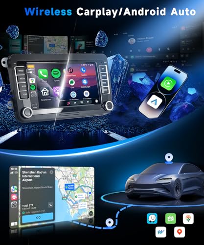 VECHTEL 4G+64G Android 15 Double Din Car Stereo for VW Volkswagen SEAT Skoda Jetta Golf Polo Touran Support Wireless Carplay Android Auto, 7 Inch Touchscreen VW Car Radio with GPS, WiFi, Bluetooth, FM, 32 EQ - Image 4