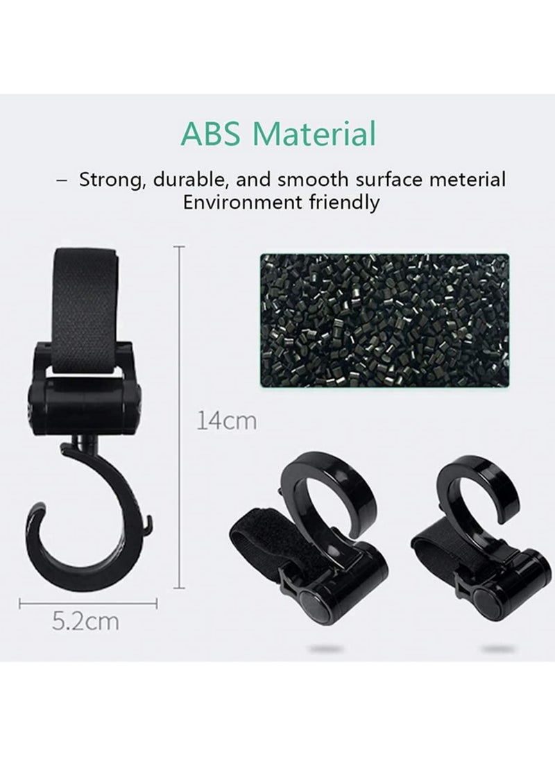 2Pack Stroller Hook Hanger for Baby Diaper Bags Groceries Shopping Bags Purse and Clothing Convenient Hands-Free Organizer for Moms Jogging Walking Shopping Essential Parenting Accessory - Image 3