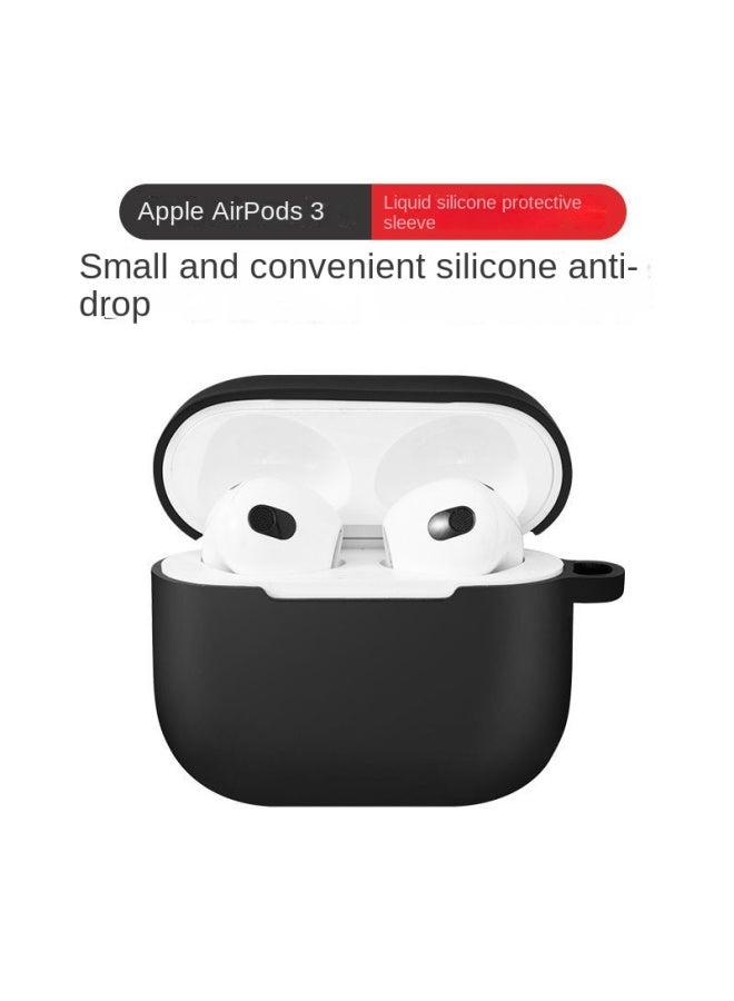 نيوترل متوافق مع Apple سماعات بلوتوث الجديدة Airpods الجيل الثالث غطاء سيليكون غطاء رقيق لون صلب قاع دائري - Image 2
