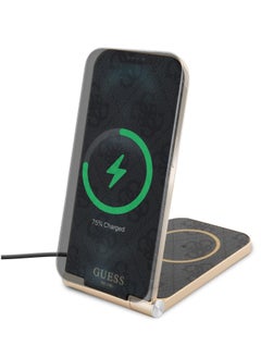GUESS 15W Magnetic Foldable Desk Wireless Charger with Pattern - Black  - Image 4