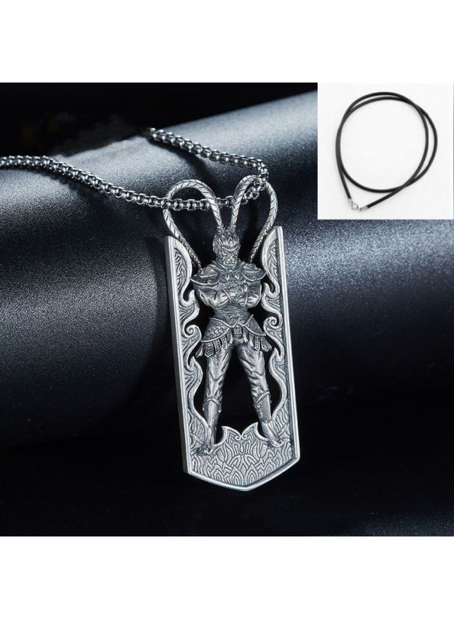 The Great Sage Equaling Necklace National Style Monkey King Pendant Trendy Men Wear All-match Girlfriend Woolen Chain Children's Gift