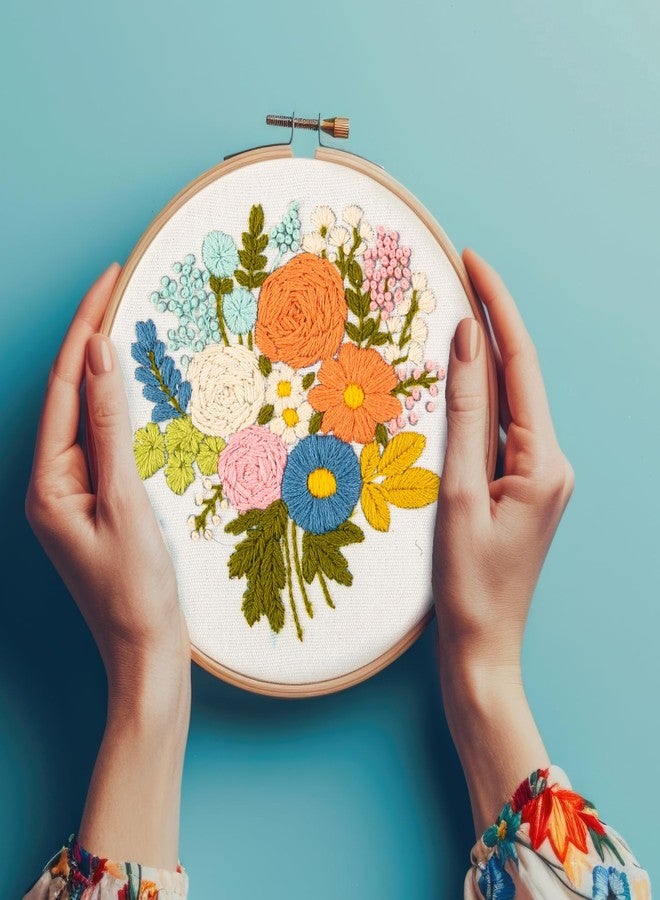 DIAMOND DOTZ Kits - Embroidery Romantic Rose Bouquet: Beautiful Embroidery Kit for Beginners and Adults to Create Stunning Rose Designs, Perfect Starter Embroidery Kits for Adults - Image 4