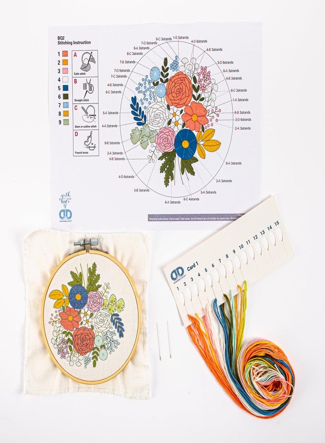DIAMOND DOTZ Kits - Embroidery Romantic Rose Bouquet: Beautiful Embroidery Kit for Beginners and Adults to Create Stunning Rose Designs, Perfect Starter Embroidery Kits for Adults - Image 5