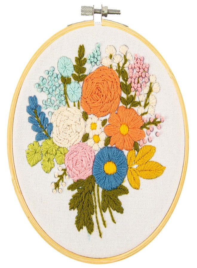 DIAMOND DOTZ Kits - Embroidery Romantic Rose Bouquet: Beautiful Embroidery Kit for Beginners and Adults to Create Stunning Rose Designs, Perfect Starter Embroidery Kits for Adults - Image 1