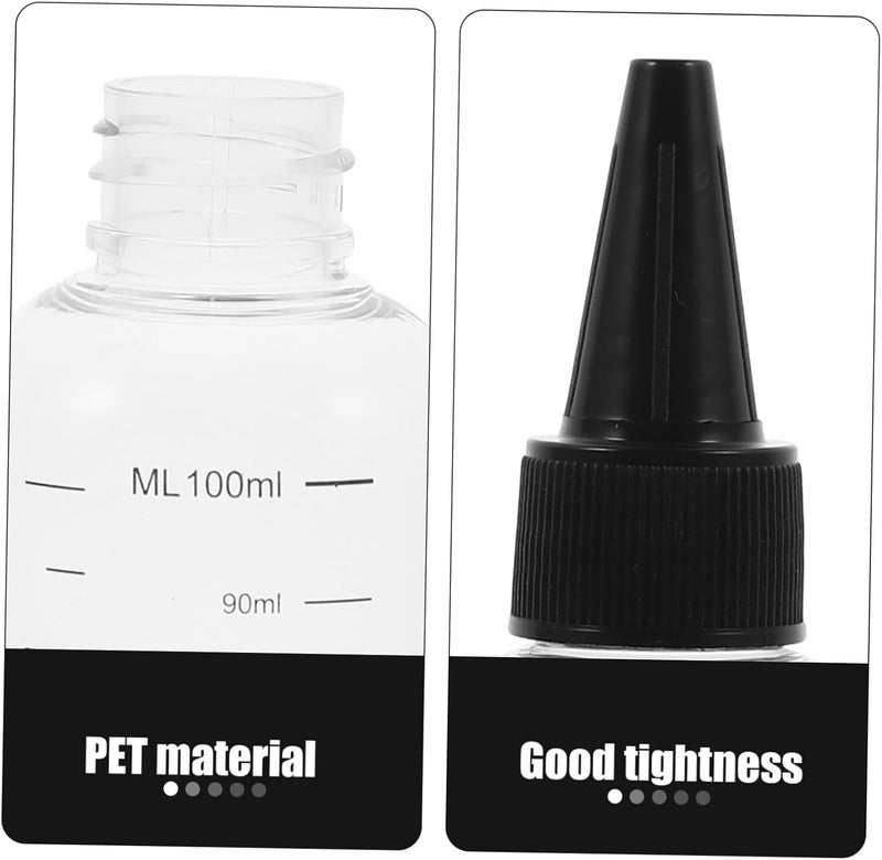 MAGICLULU 10pcs 100ml Graduated Dropper Bottles with Black Screw Caps Squeezable Liquid Dispensing Bottles for Travel Essential Oils and Personal Care - Image 5