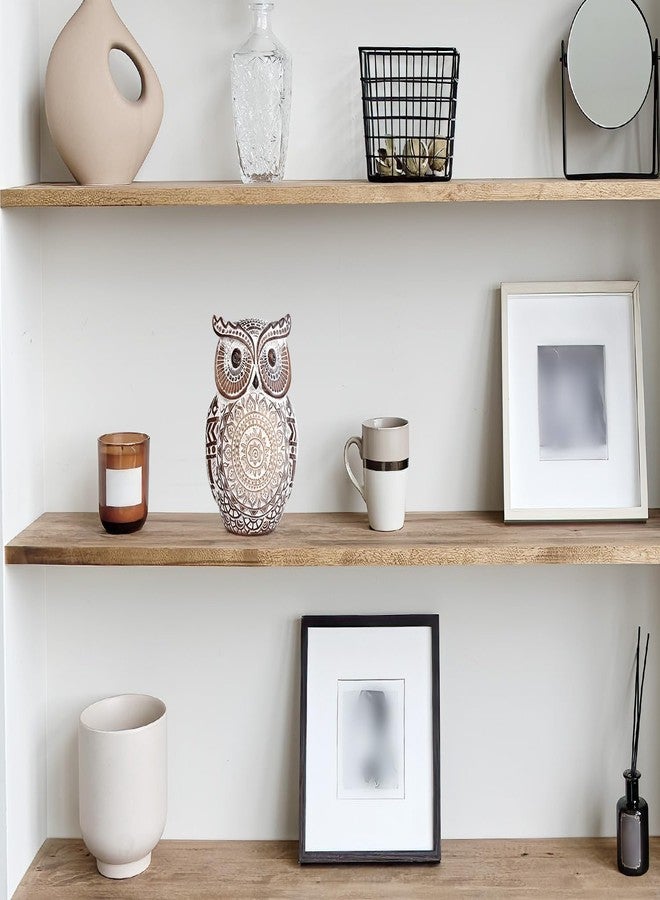 Pigort Adorable Owl Figurine for Shelf or Tray - Cute Chubby Owl Figurine Boho Decor for Shelf Desktop Cabinet Fireplace Mantel Bathroom Decor Accents (M) - Image 4