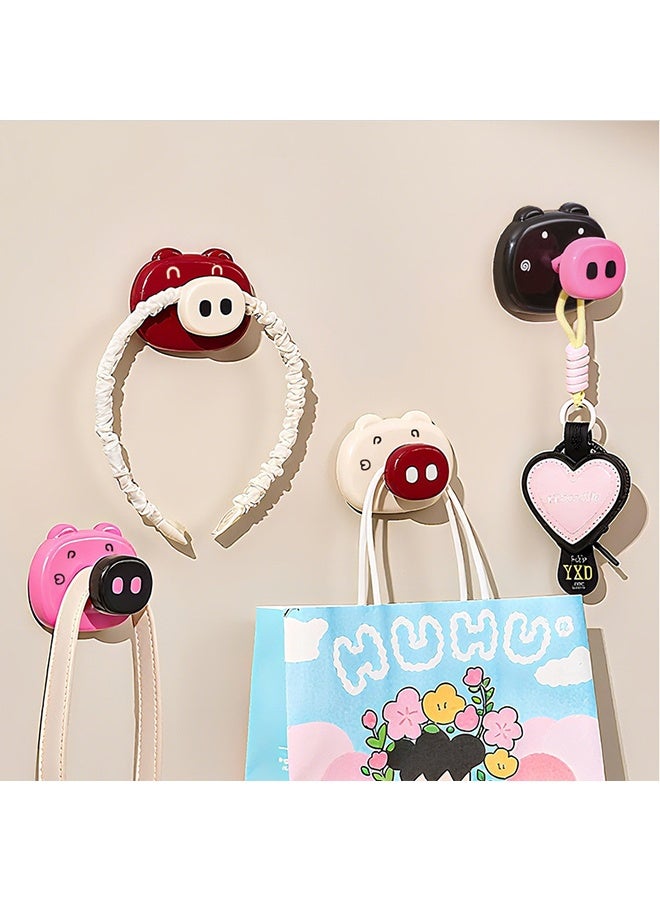 2pcs Cartoon Pig Kitchen Towel Rack Organization Holder Household Accessory For Bedroom Dormitory Face Towel Organization - Image 2