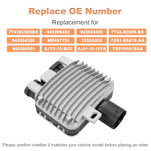 WMPHE Cooling Fan Relay Radiator Control Module Compatible with LR2 Volvo S60 S80 V40 V60 XC60 XC70 Land Rover Evoque Freelander II Ford Galaxy Replacement for 7T438C609BA 940009402 6G91-8C607-FF - Image 3