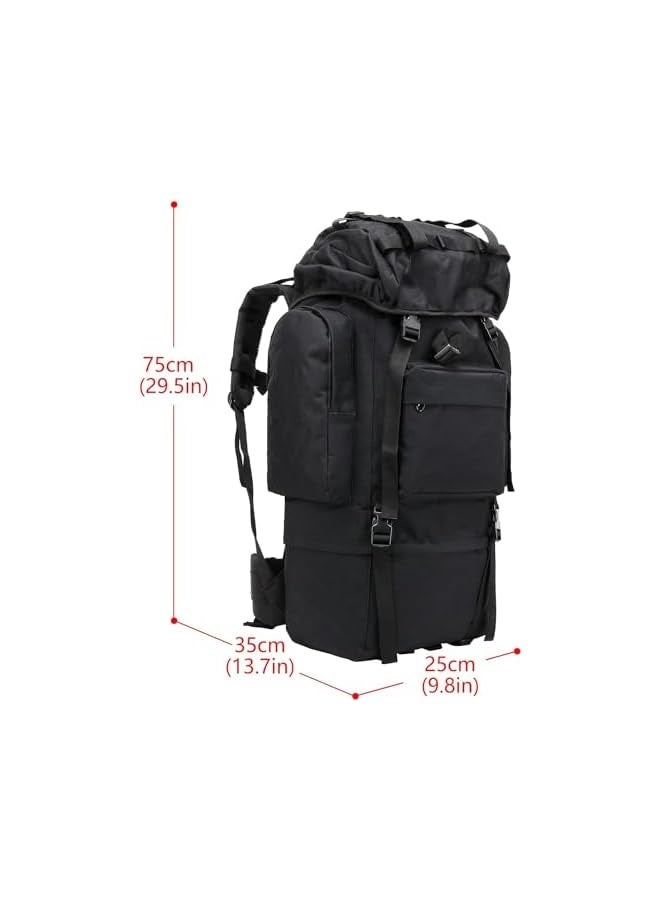 Green Tiger 65L Tactical Backpack with Tactical Backpack ternal Frame and Rain Cover Waterproof Rucksack for Camping Hiking Travel Outdoor,Tactical Military Backpack for Man - Image 2