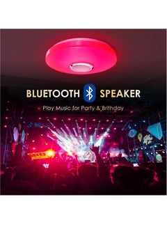 XiuWoo 33cm 36W RGB LED Ceiling Light with Bluetooth Speaker,Cool Warm White Color Changing Ceiling Lamp with App and Remote Control,Waterproof Ceiling Lights for Bedroom Bathroom  - Image 5