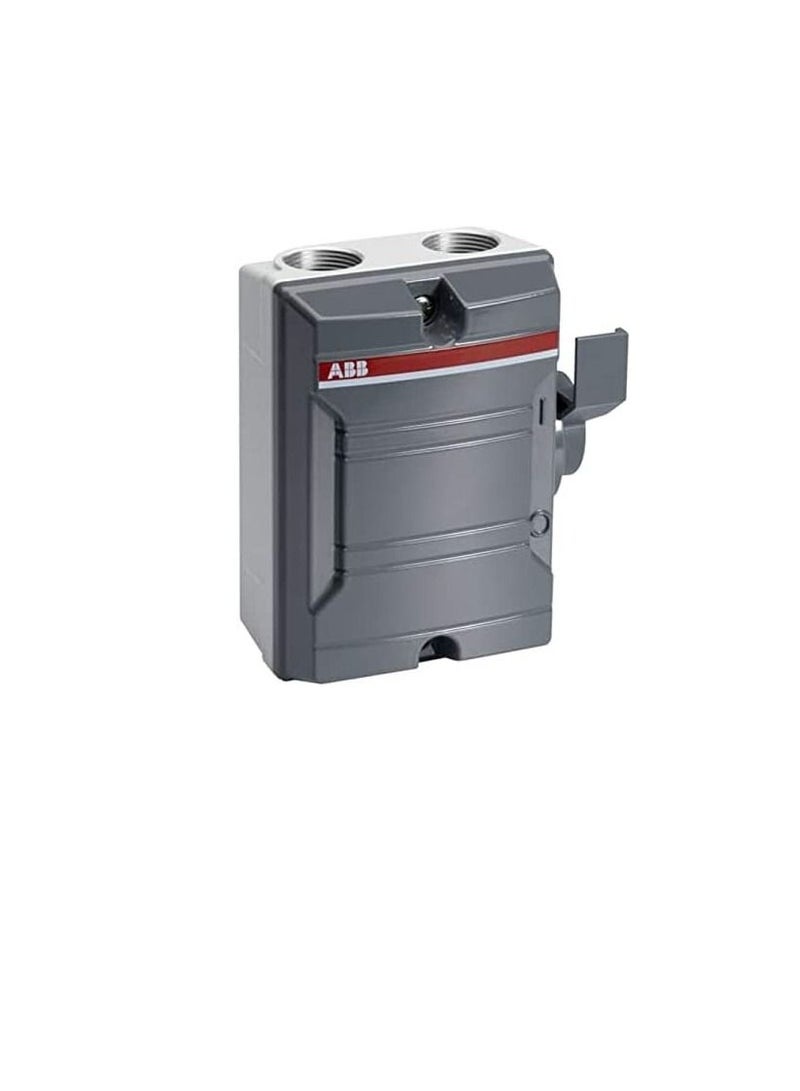 ABB Weatherproof Isolator 25A 3P GREY KSE325 Enclosed Switch DisconnectorTPN 2CMA142412R1000 - Image 2
