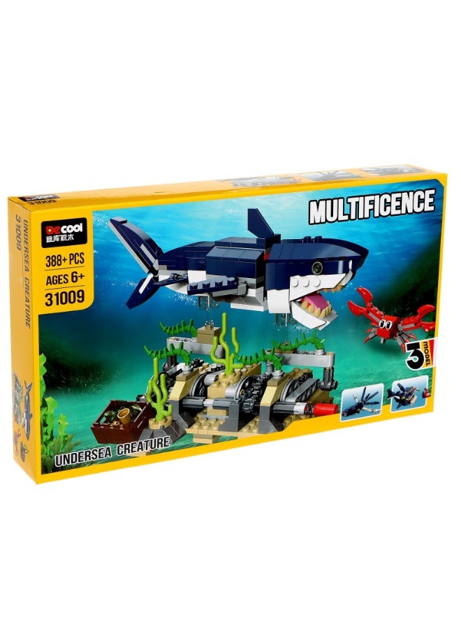 Trenzo 3D Dinosaur-Shark Building Kit - 388 Piece Building Kit - Image 4