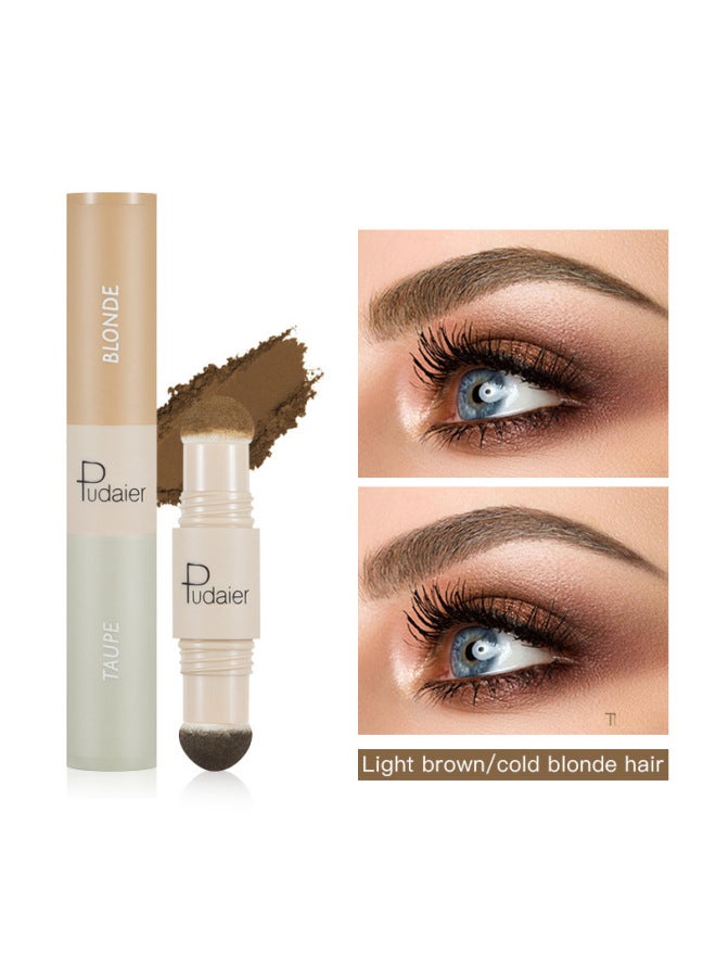 pudaier Double Eyebrow Powder Does Not Faint Three-dimensional Eyebrow Cream Hairline Shadow Powder - Image 1