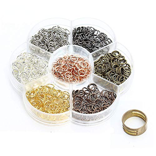 Linsoir Beads Bulk Hard Snap 12mm Open Jump Rings with Free Jump Ring Open Tool Value Box Set - Pack of 350 - Image 1