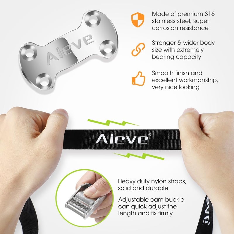 AIEVE Cooler Tie Down Straps Kit - Ice Chest Lock Bracket - Cooler Accessories Secure for YETI Cooler RTIC Coolers - Image 3