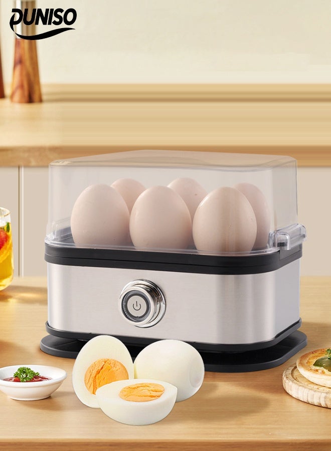DUNISO Egg Steamer，Egg Cooker，Rapid Egg Cooker，6-Egg Capacity，Mini and Portable,Easy to Clean,Used for Steaming Eggs, Corn, Sweet Potatoes, Buns, Dumplings - Image 1