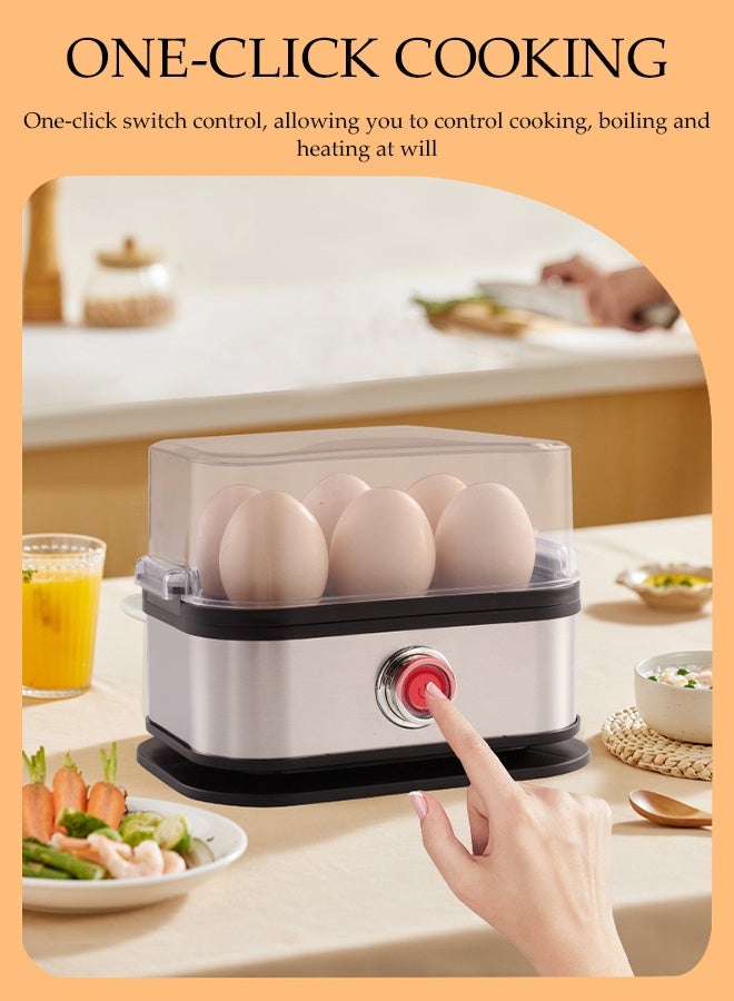DUNISO Egg Steamer，Egg Cooker，Rapid Egg Cooker，6-Egg Capacity，Mini and Portable,Easy to Clean,Used for Steaming Eggs, Corn, Sweet Potatoes, Buns, Dumplings - Image 4