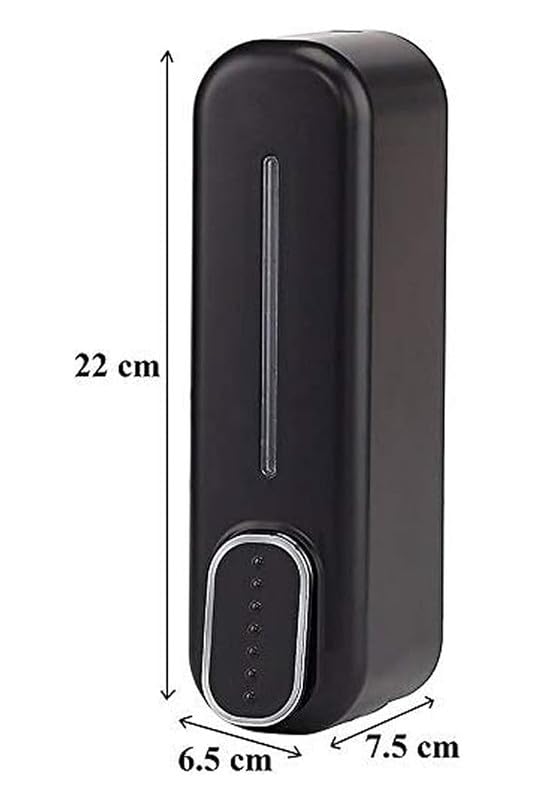METWIN Abs Wall Mounted Shampoo Sanitizer Lotion Hand Dish Wash Gel Liquid Soap Dispenser for Bathroom Kitchen Pack of 2 350 Ml Black Chrome - Image 3