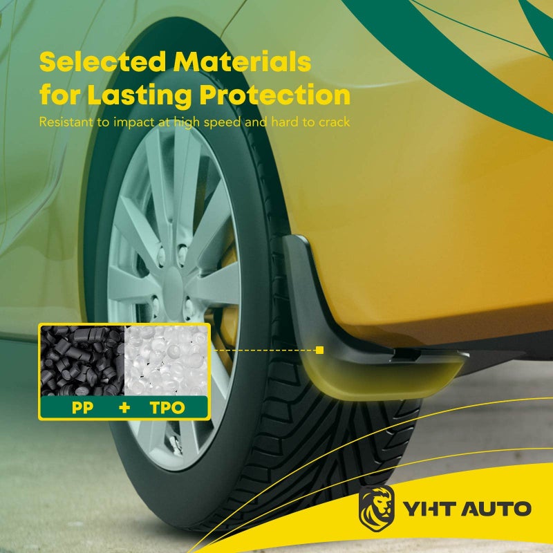 YHTAUTO Set of 4 Mud Flaps Splash Guards Accessories Replacement for Chevrolet Cruze 2010-2015 Cruze Limited 2016 Sedan, Not Fit Side Skirt and Any Modifications Model, Front and Rear LH RH, Black - Image 4