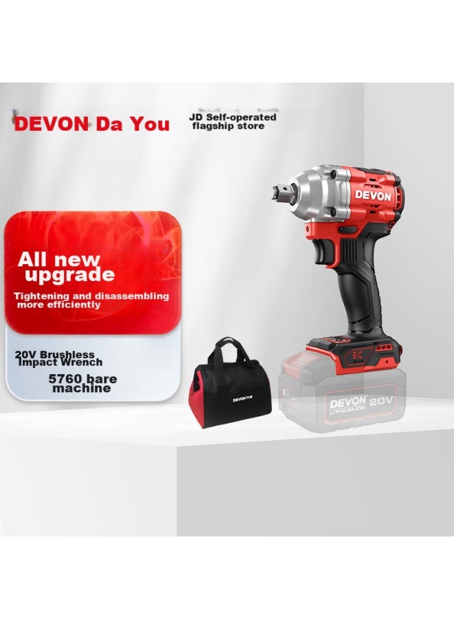 Devon 20v Brushless Electric Wrench, High Torque 5760, Impact Electric Impact Wrench, For Scaffolding Workers And Woodworkers, Single Machine Head - Image 4