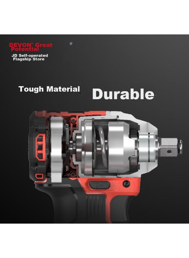 Devon 20v Brushless Electric Wrench, High Torque 5760, Impact Electric Impact Wrench, For Scaffolding Workers And Woodworkers, Single Machine Head - Image 2