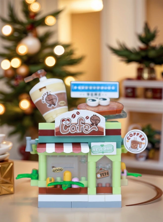 tangs 120PCS Micro Building Blocks Kit Coffee Shop  , Easy DIY Miniature Café Decor for Adults & Kids, Non-Toxic Creative Building Set - Image 2
