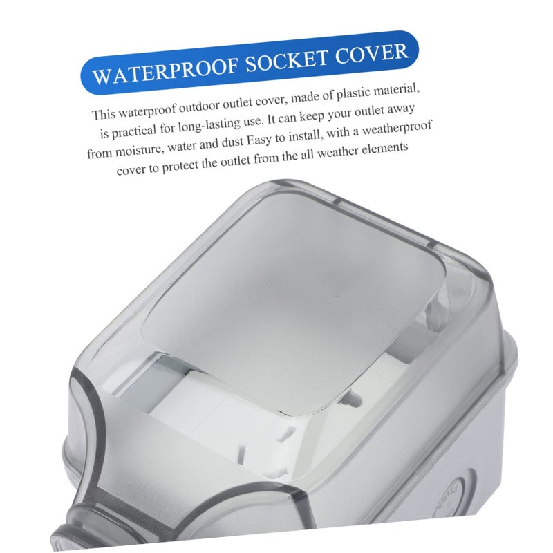 Weatherproof 5 Hole Outdoor Socket Cover UV Waterproof Box Lock - Image 3