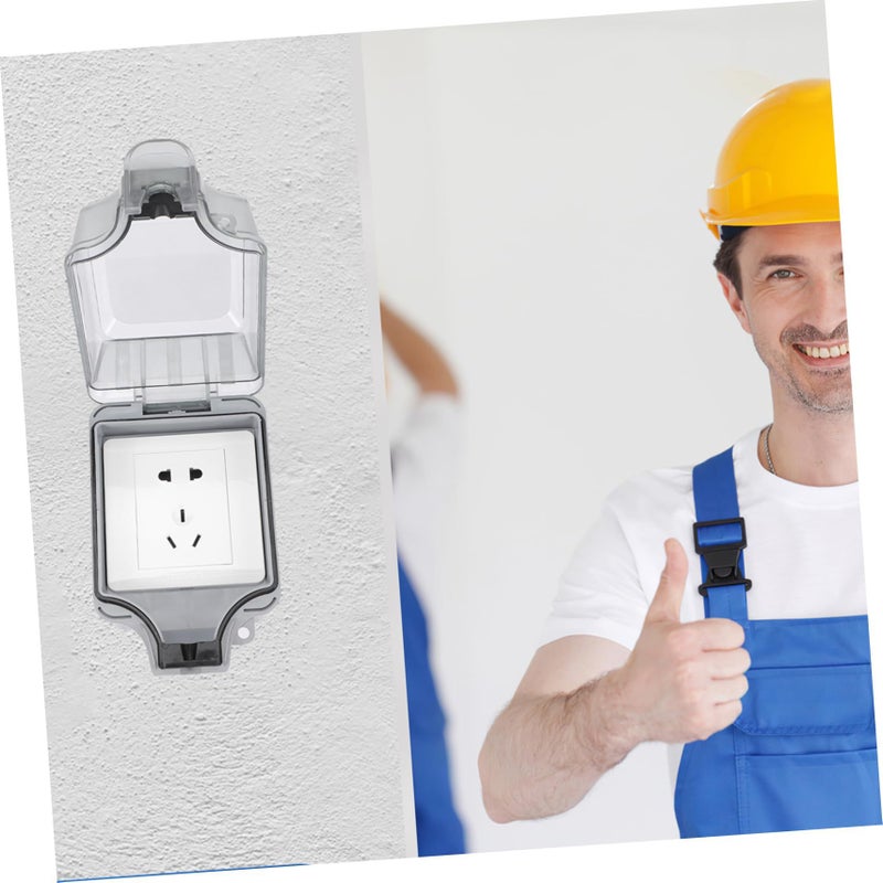 Weatherproof 5 Hole Outdoor Socket Cover UV Waterproof Box Lock - Image 4