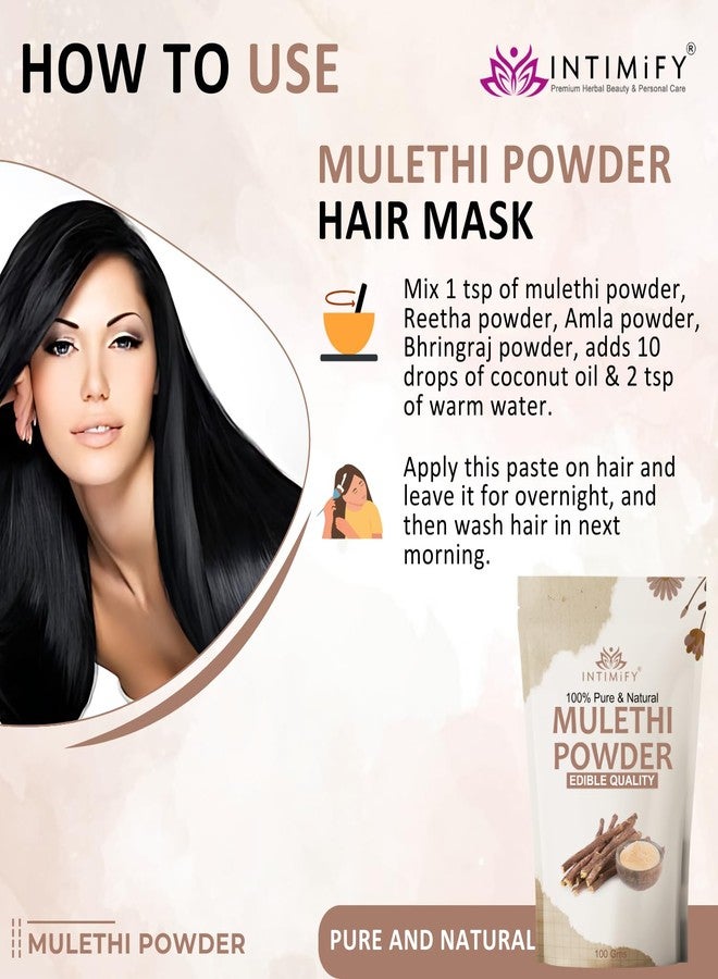 INTIMIFY مسحوق عرق السوس من إنتيميفاي لتبييض الوجه، مناسب للأكل والشرب | يمكن استخدامه من قبل النساء والرجال | 100 غرام (عبوة واحدة) - Image 5