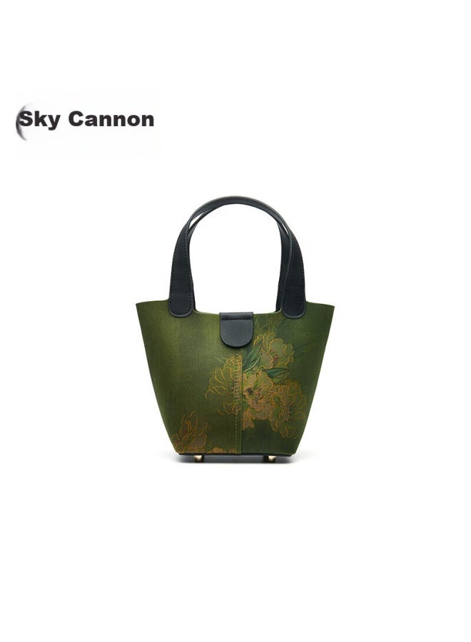Pmsix Mother's Birthday Gift, New Chinese-style National Heritage, Mulberry Silk Vintage Qipao, Handheld Crossbody Bag, Qixi Valentine's Day - Image 3