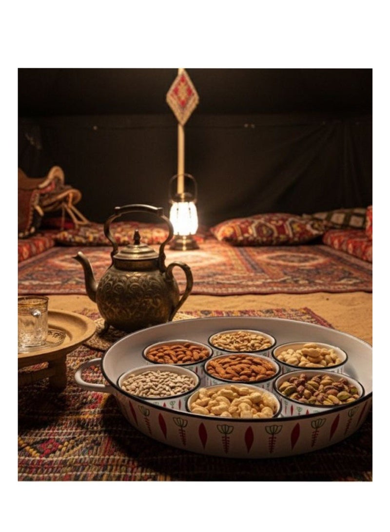 صينية إفطار مزودة ب 6 أوعية تقديم أنيقة ومتكامل. - Image 5