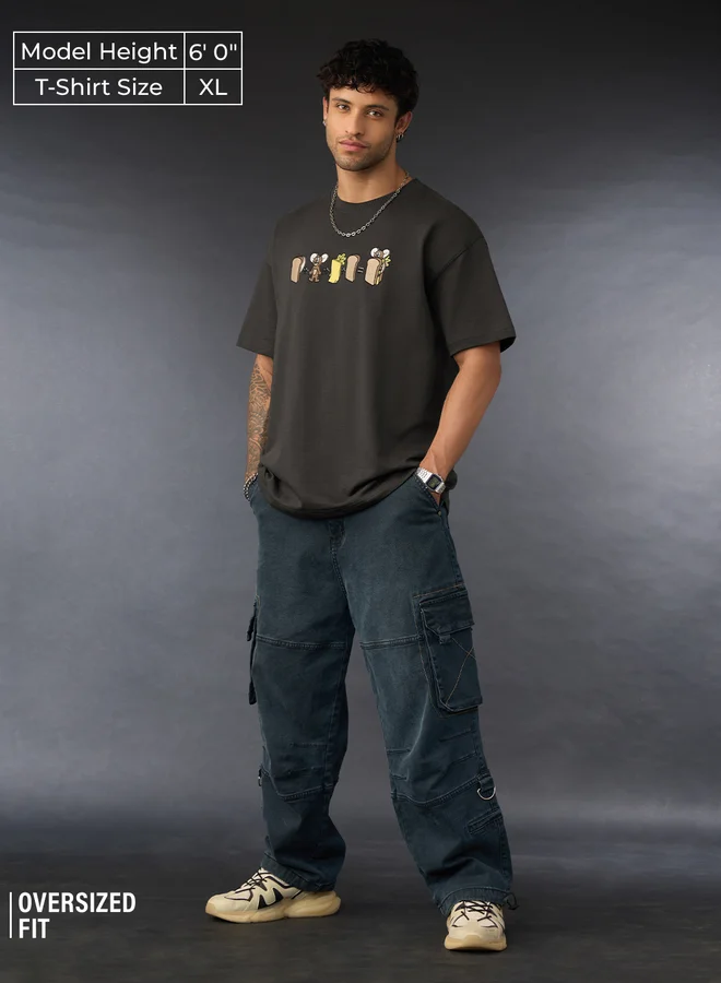 ذا سوليد ستور تيشيرت فضفاض بتطريز توم وجيري