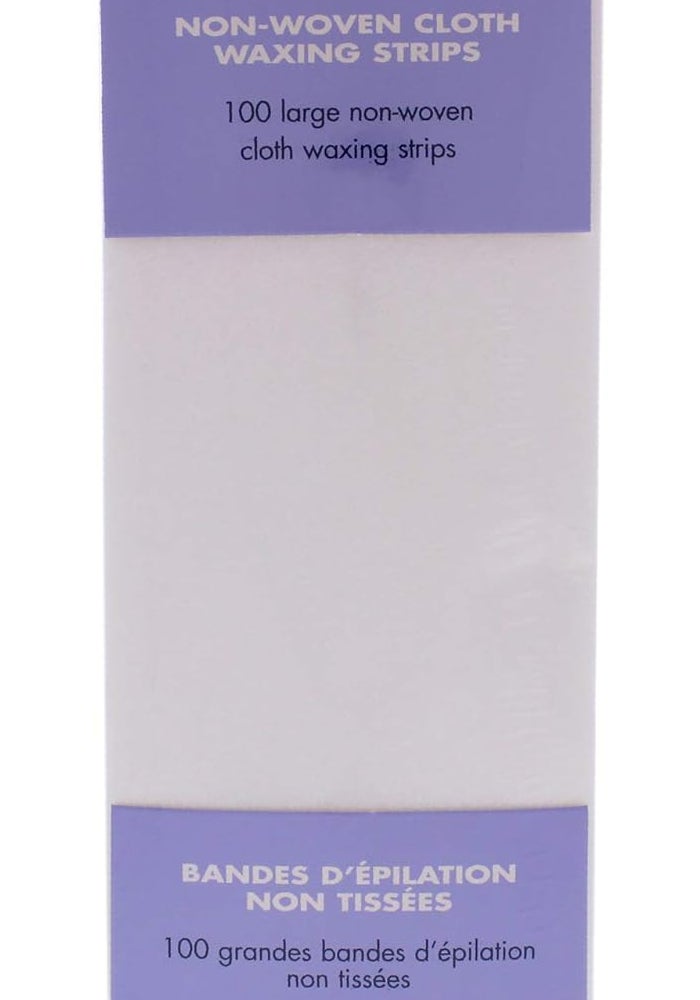 Satin Smooth Large Non-Woven Cloth Waxing Strips - 100 Count for Hair Removal - Image 1