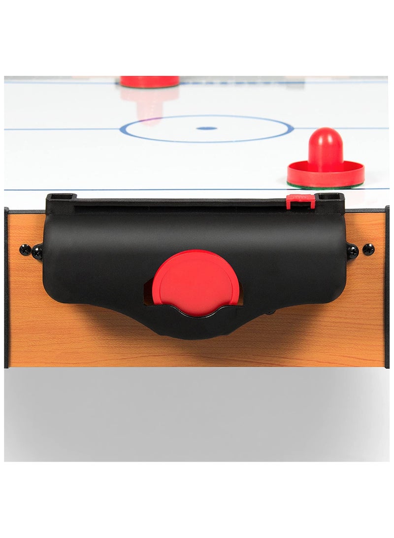 لعبة طاولة الهوكي الهوائية الصغيرة 51x31x10cm مع لوحة النتائج تصميم آمن للعائلة الداخلية متعة الوالدين تفاعل الطفل لعبة مسابقة سطح الطاولة - Image 4