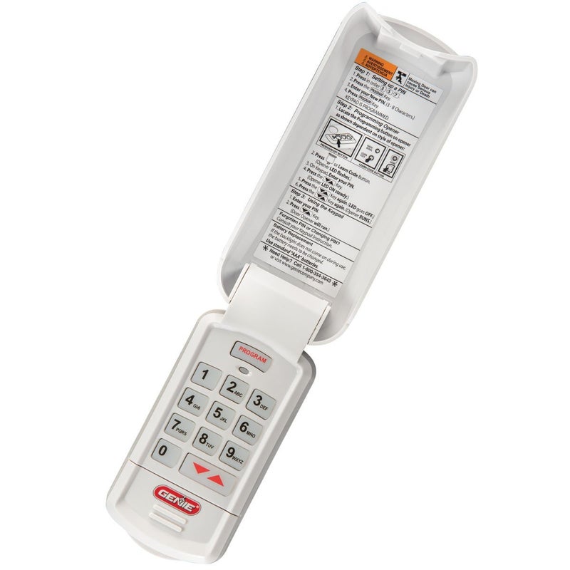 Genie Garage Door Opener Wireless Keyless Keypad - Safe & Secure Access - Compatible with All Genie Intellicode Garage Door Openers - Easy Entry into the Garage With a PIN - Model GK-R, White - Image 1