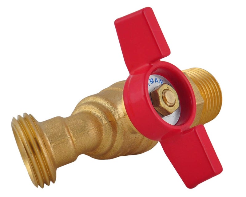 LD Valve- Male Hose Bibb 1/2" MIP X 3/4" MHT For Garden Watering,1/4 Turn Shut Off Hose Bib with T-Handle (15-Pack) - Image 4