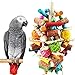 Kewkont Bird Toys Parrot Toys for Large Birds Natural Peppered Wood African Grey Parrots Macaws Cockatoos Parrot chew Toys Aviary Hanging Toys - Image 3
