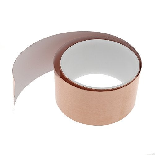 ROSENICE ROSENICE Copper Foil Tape 50mm x 1.8m | EMI Shielding & Conductive Adhesive for Guitar Electronics, DIY Projects, and Audio Repairs (Gold) - Image 2